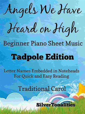 cover image of Angels We Have Heard On High Beginner Piano Sheet Music Tadpole Edition